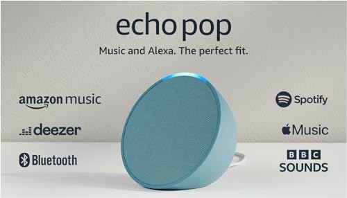 Echo Pop (Newest gen) | Full sound compact Wi-Fi and Bluetooth smart speaker with Alexa | Charcoal