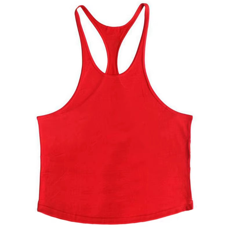 Brand Vest Mens Sleeveless Shirt Bodybuilding Stringer Tank Top Fitness Singlets Solid Sportwear Undershirt Plain Gym Clothing
