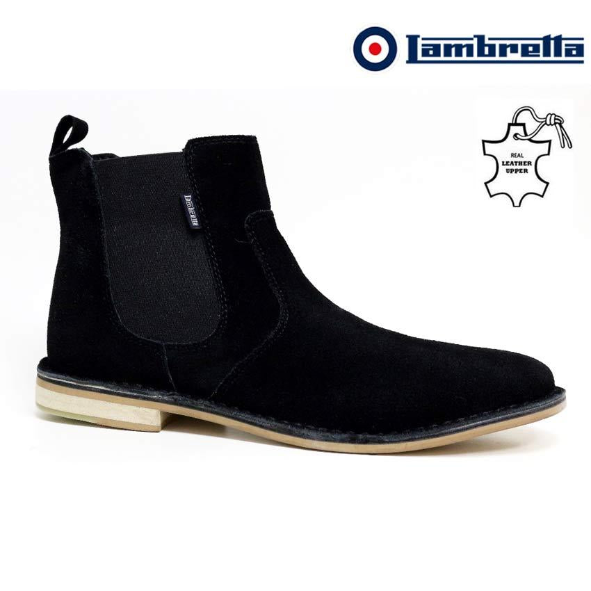 Mens Leather Chelsea Boots New Smart Formal Desert Suede Ankle Boots Shoes Size