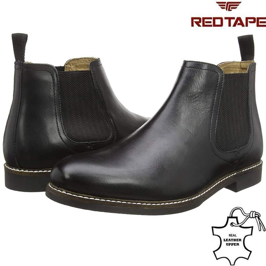 Mens Leather Chelsea Boots Work Ankle Biker Smart Formal Boots Office Shoes Size