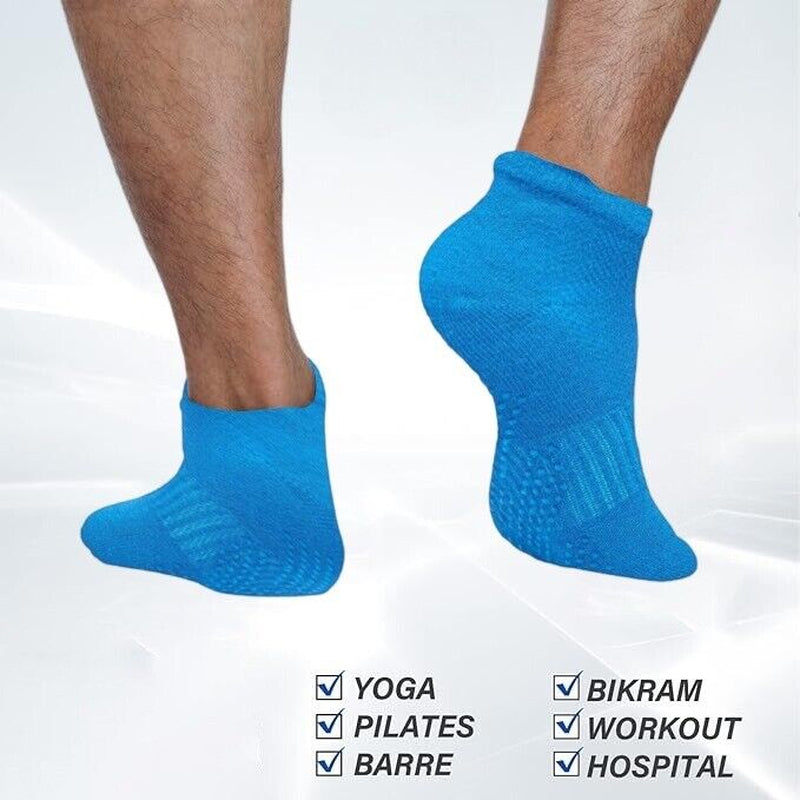3 Pairs Ladies or Mens Sport Gym Yoga Non Slip Gripper Sole Trainer Liner Socks