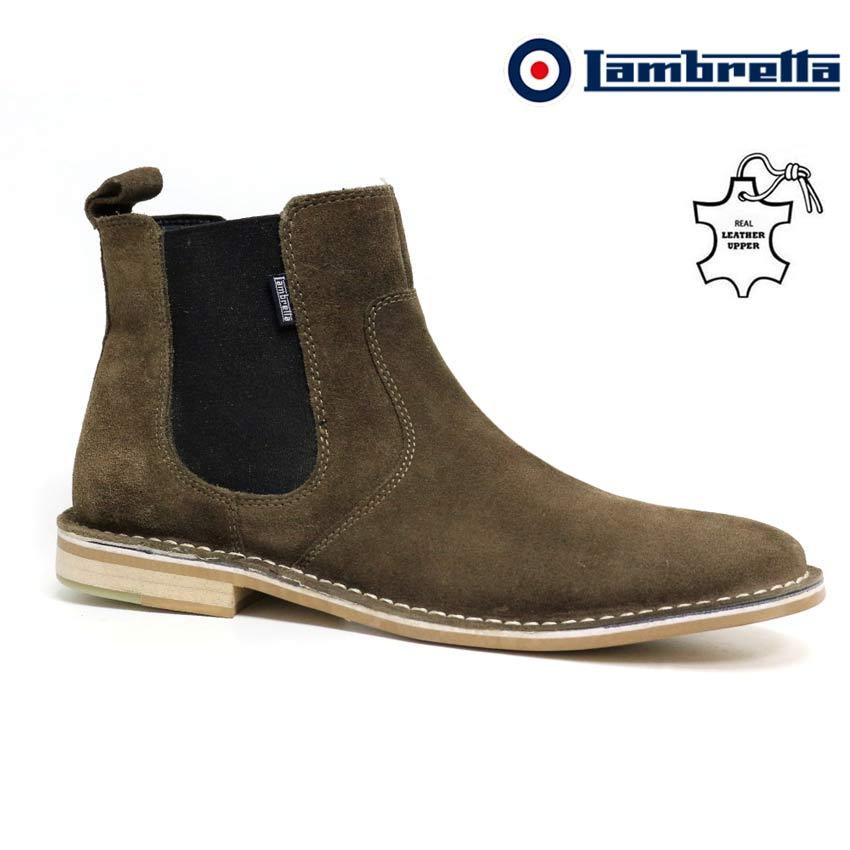 Mens Leather Chelsea Boots New Smart Formal Desert Suede Ankle Boots Shoes Size