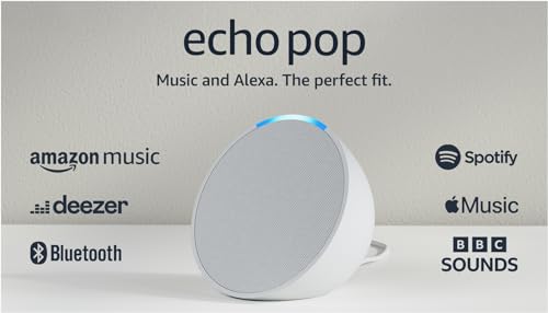 Echo Pop (Newest gen) | Full sound compact Wi-Fi and Bluetooth smart speaker with Alexa | Charcoal
