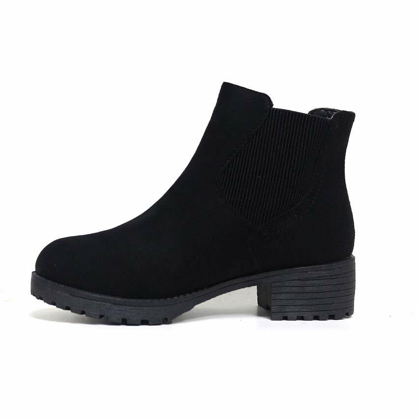 Womens Ladies Chunky Block High Heel Shoes Platform Ankle Chelsea Boots Shoes