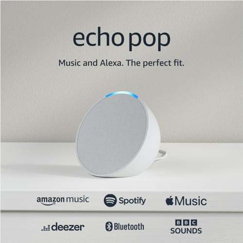 Echo Pop (Newest gen) | Full sound compact Wi-Fi and Bluetooth smart speaker with Alexa | Charcoal