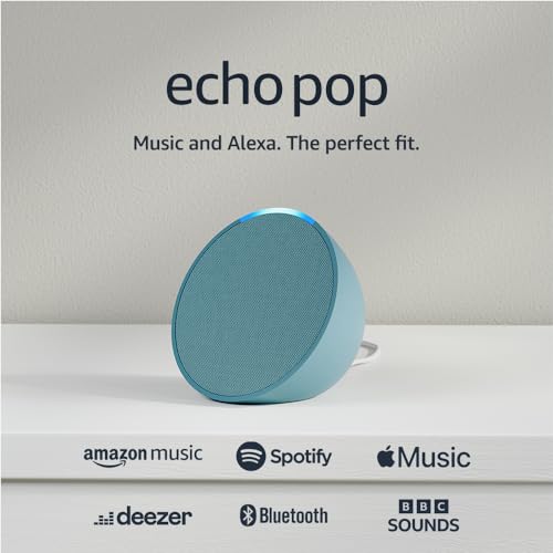 Echo Pop (Newest gen) | Full sound compact Wi-Fi and Bluetooth smart speaker with Alexa | Charcoal