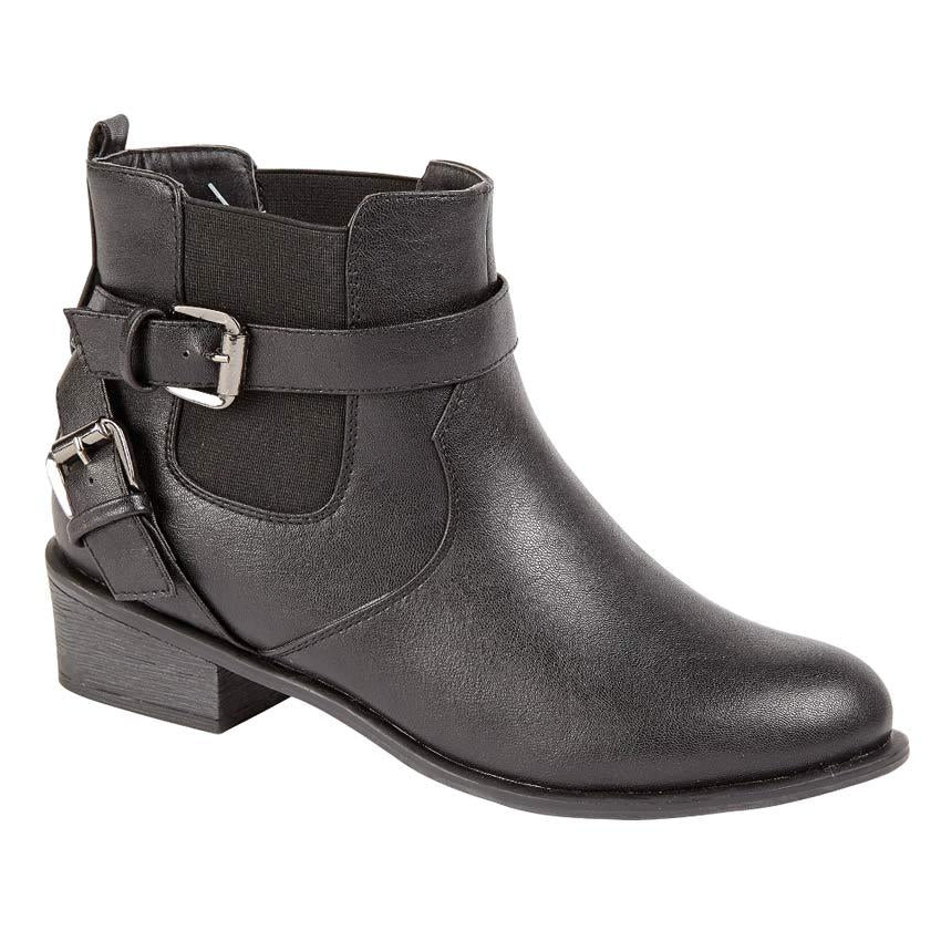 Ladies Chelsea Boots New Womens Block Heel Formal Ankle Biker Riding Boots Shoes