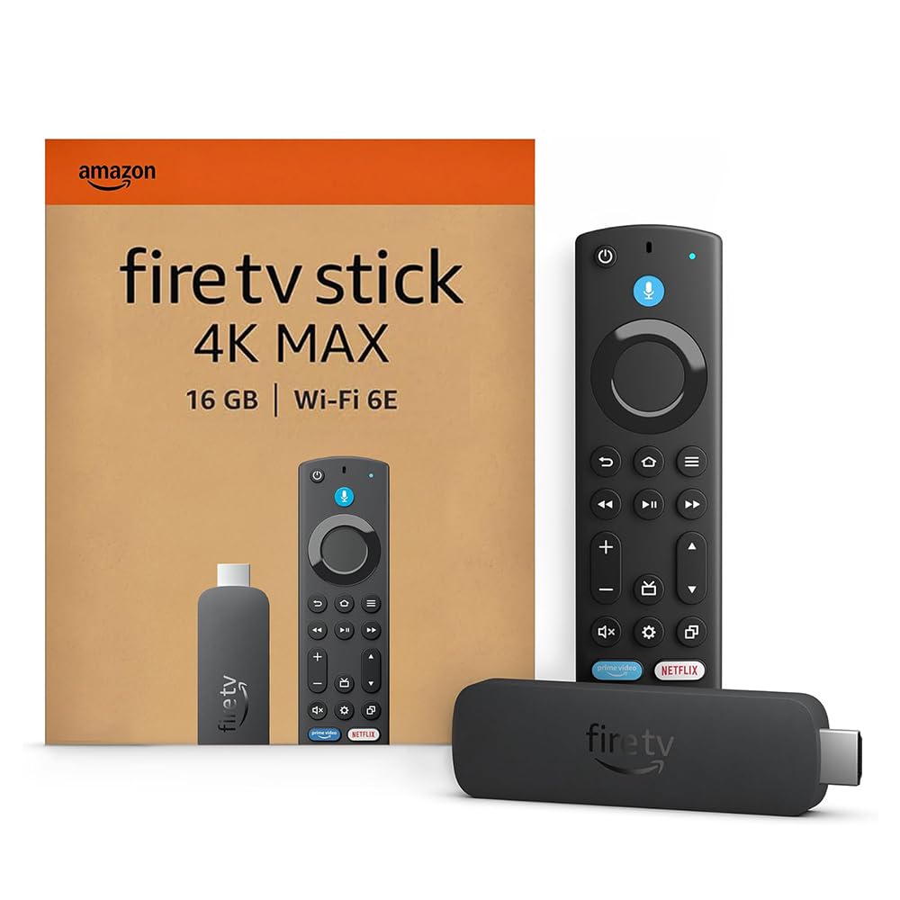 Amazon Fire TV Stick 4K Max (Newest gen), supports Wi-Fi 6E, Ambient Experience