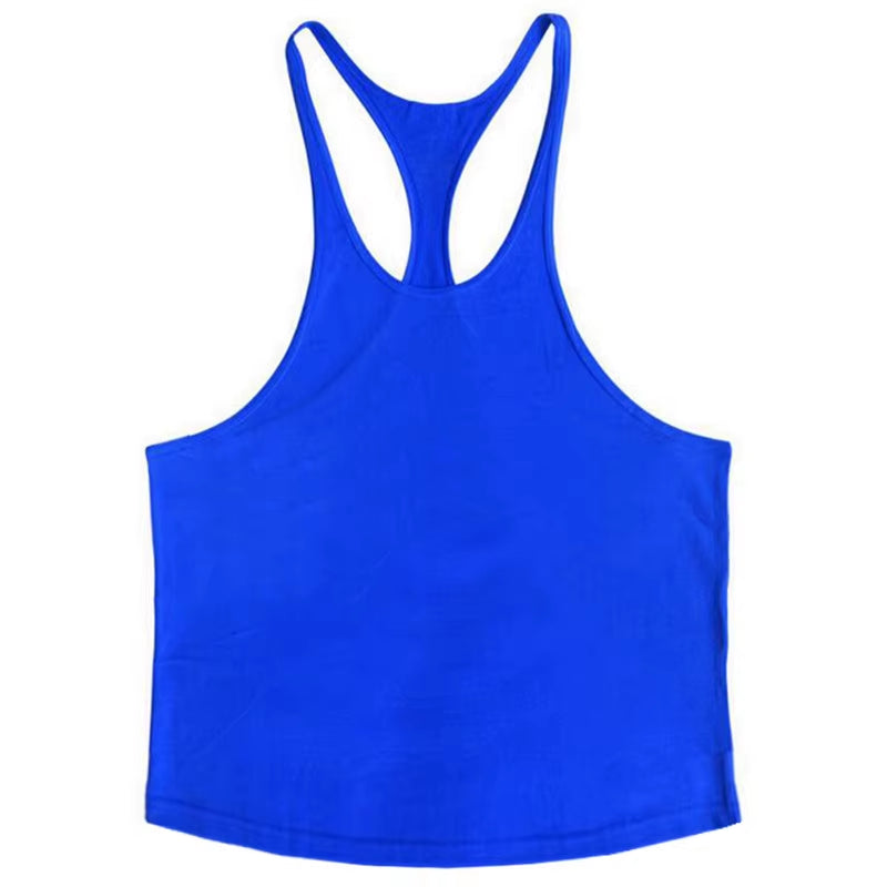 Brand Vest Mens Sleeveless Shirt Bodybuilding Stringer Tank Top Fitness Singlets Solid Sportwear Undershirt Plain Gym Clothing