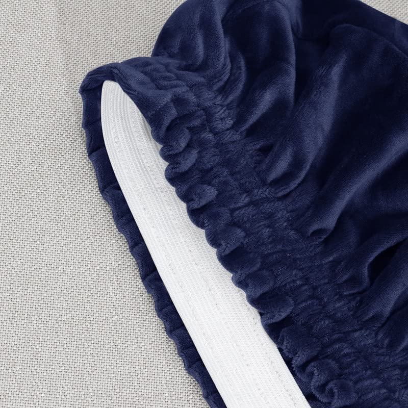 Mingfuxin Velvet Tub Chair Slipcover, High Stretch Club Chair Covers Washable Armchair Sofa Couch Covers Slipcovers Furniture Protectors for Dining Living Room Office(Gray, Velvet)