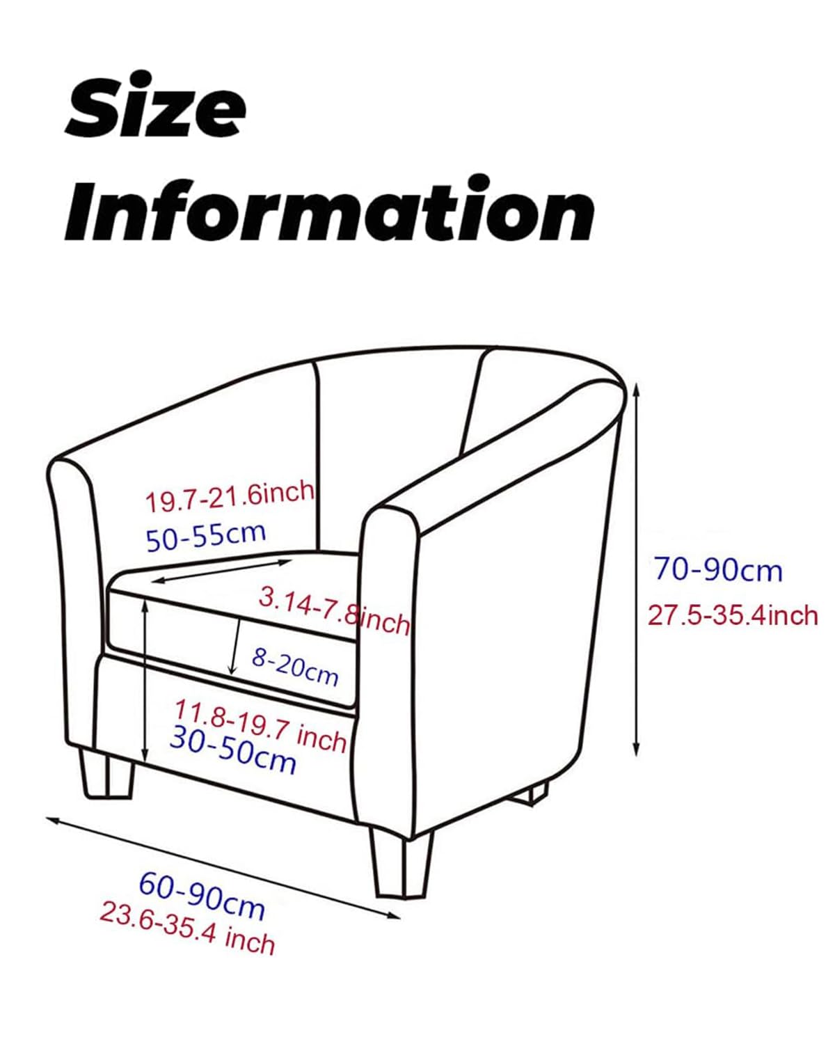 Highdi Tub Chair Cover 2 Piece, Jacquard Bucket Chair Covers Armchair Cover Club Armchair Slipcovers with Seat Cover | Stretch Removable Furniture Protector | Office Bar Reception -Green