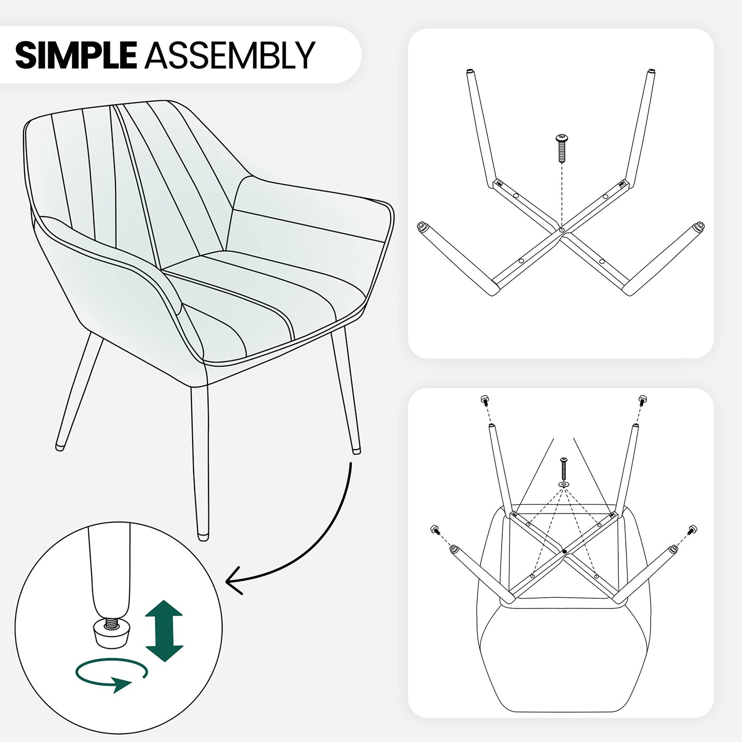 Yaheetech Velvet Tufted Vanity Chair, Modern Armchair with Flared Wide Arms and Metal Legs, Angled Back for Make up Room/Living Room/Bedroom, Dark Gray
