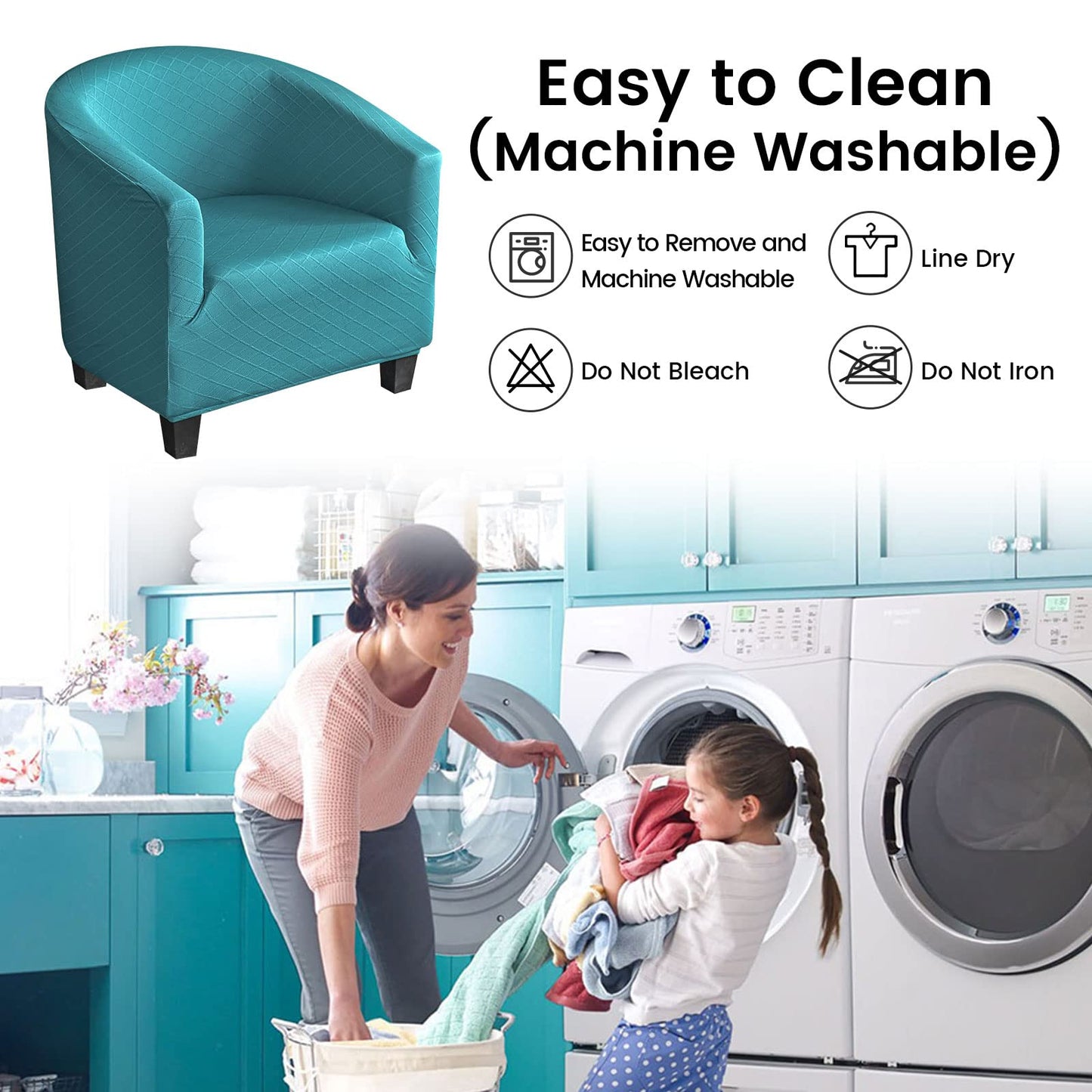 Mingfuxin Velvet Tub Chair Slipcover, High Stretch Club Chair Covers Washable Armchair Sofa Couch Covers Slipcovers Furniture Protectors for Dining Living Room Office(Gray, Velvet)