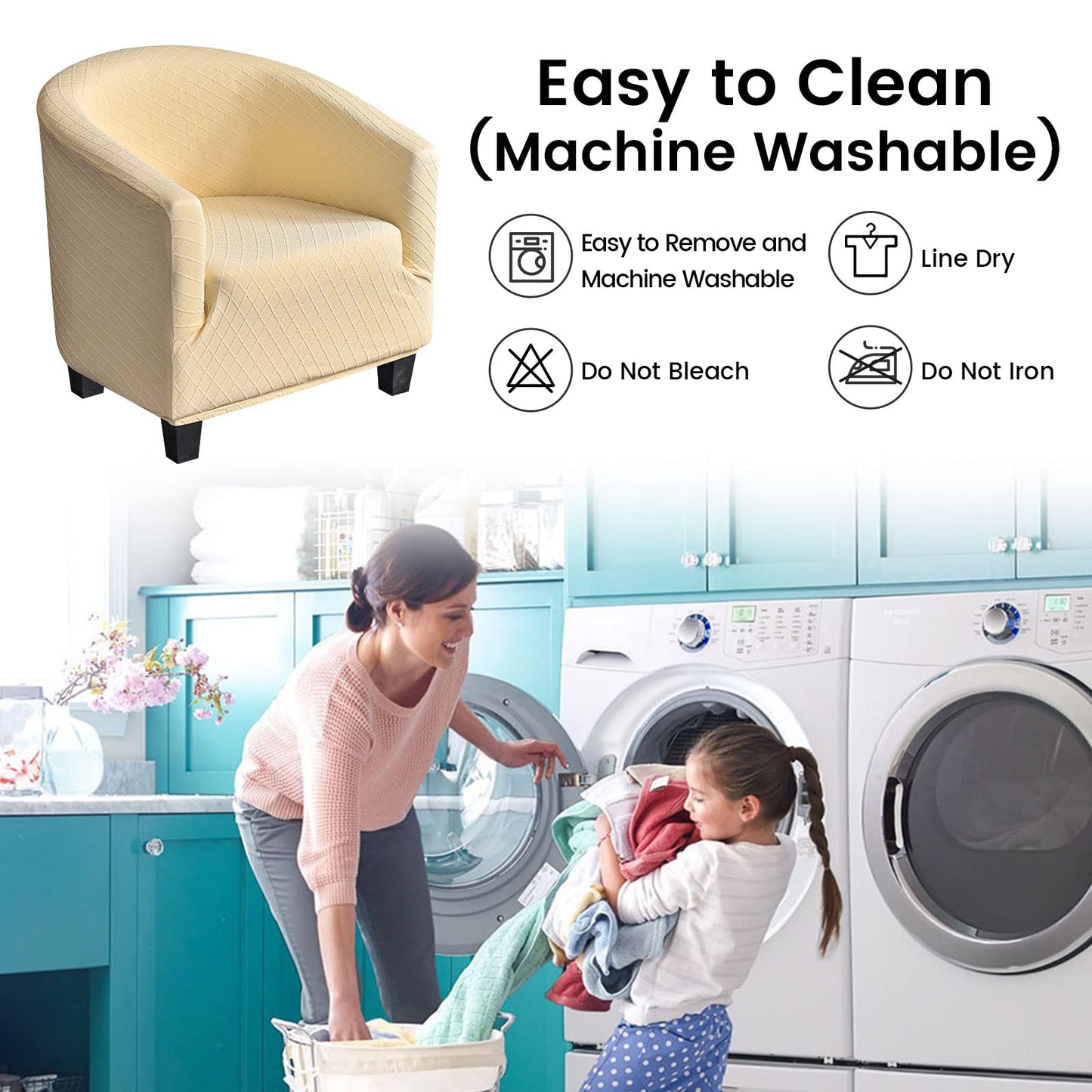 Mingfuxin Velvet Tub Chair Slipcover, High Stretch Club Chair Covers Washable Armchair Sofa Couch Covers Slipcovers Furniture Protectors for Dining Living Room Office(Gray, Velvet)