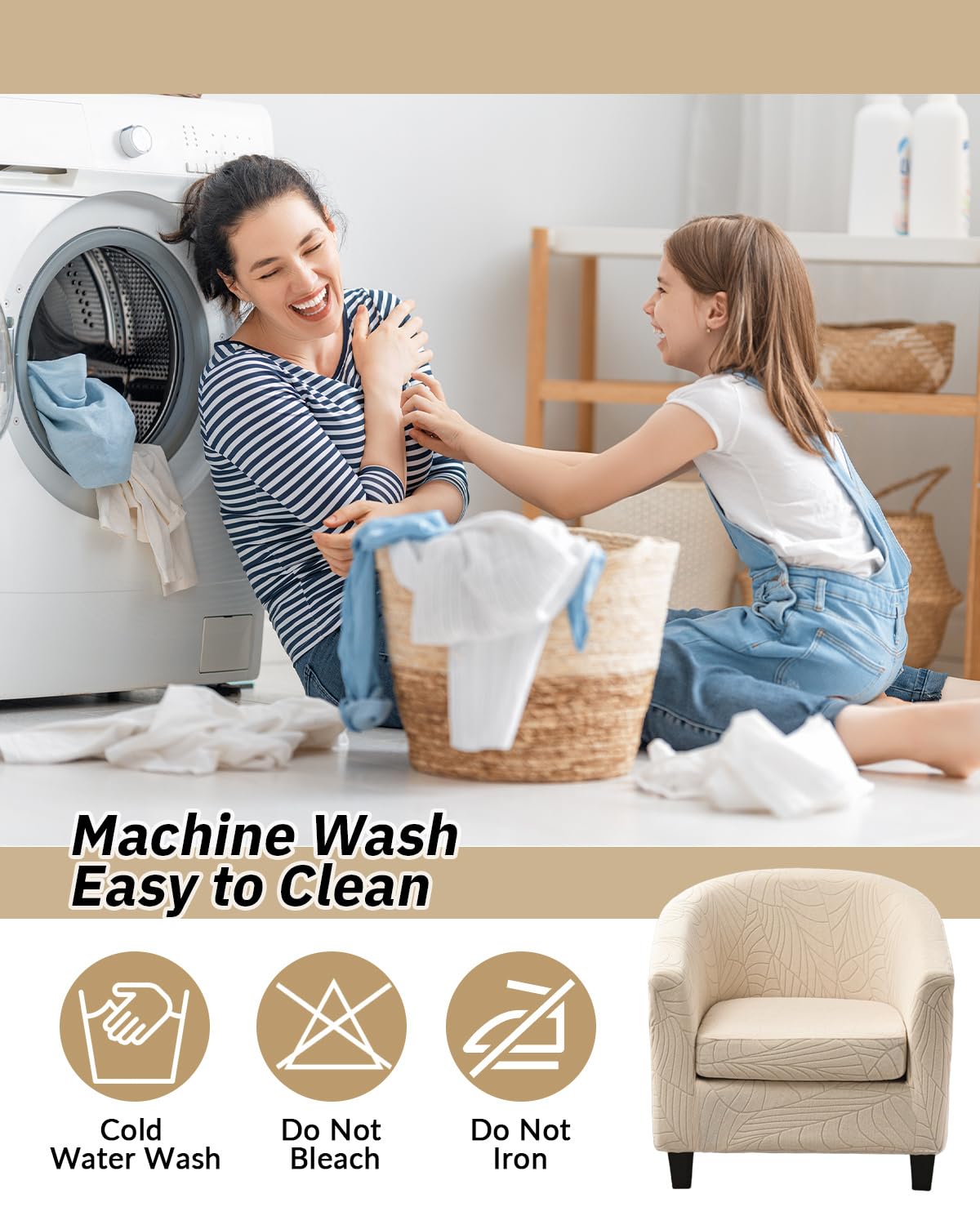 Highdi Tub Chair Cover 2 Piece, Jacquard Bucket Chair Covers Armchair Cover Club Armchair Slipcovers with Seat Cover | Stretch Removable Furniture Protector | Office Bar Reception -Green