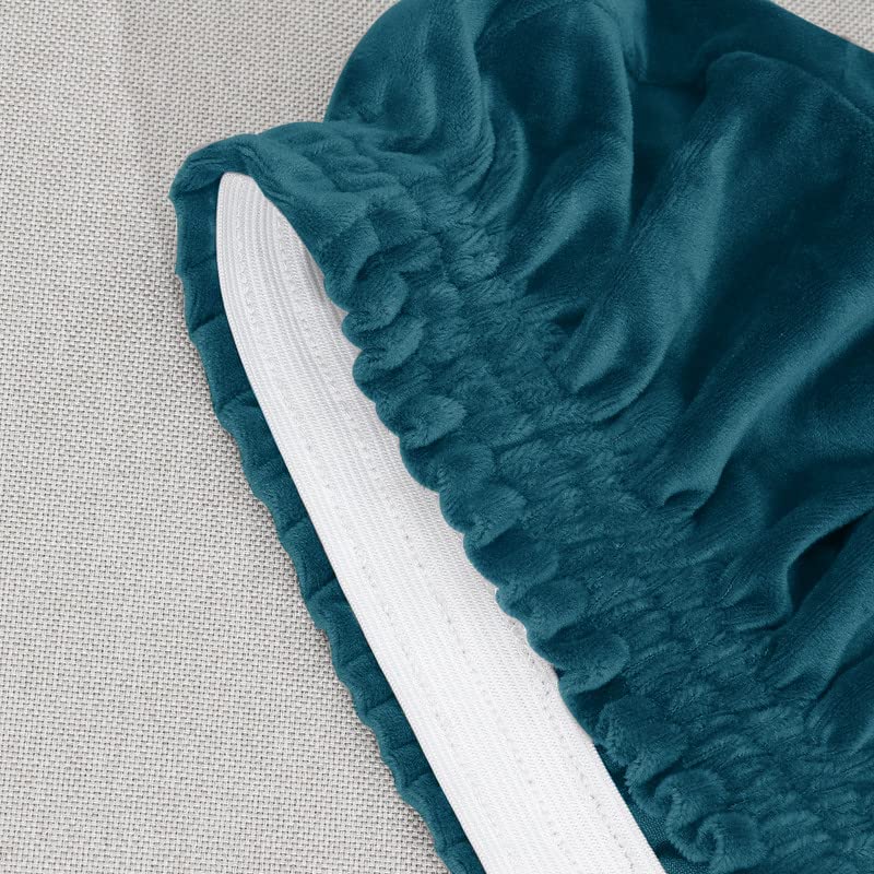 Mingfuxin Velvet Tub Chair Slipcover, High Stretch Club Chair Covers Washable Armchair Sofa Couch Covers Slipcovers Furniture Protectors for Dining Living Room Office(Gray, Velvet)