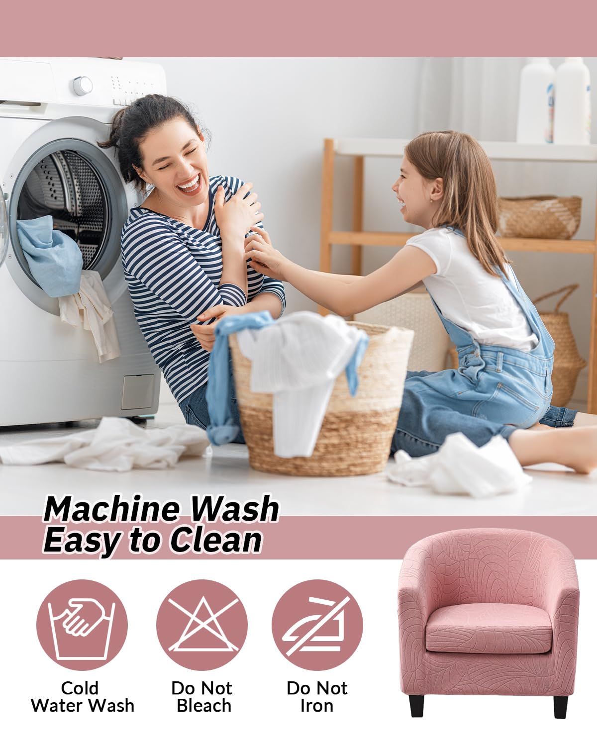 Highdi Tub Chair Cover 2 Piece, Jacquard Bucket Chair Covers Armchair Cover Club Armchair Slipcovers with Seat Cover | Stretch Removable Furniture Protector | Office Bar Reception -Green