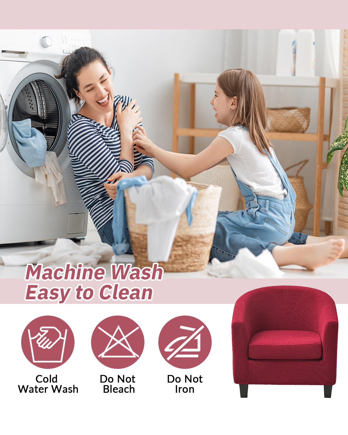 Highdi Tub Chair Cover 2 Piece, Jacquard Bucket Chair Covers Armchair Cover Club Armchair Slipcovers with Seat Cover | Stretch Removable Furniture Protector | Office Bar Reception -Green