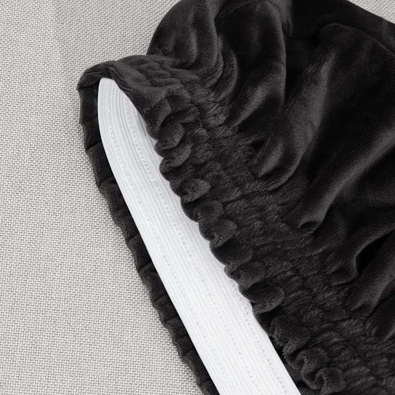 Mingfuxin Velvet Tub Chair Slipcover, High Stretch Club Chair Covers Washable Armchair Sofa Couch Covers Slipcovers Furniture Protectors for Dining Living Room Office(Gray, Velvet)