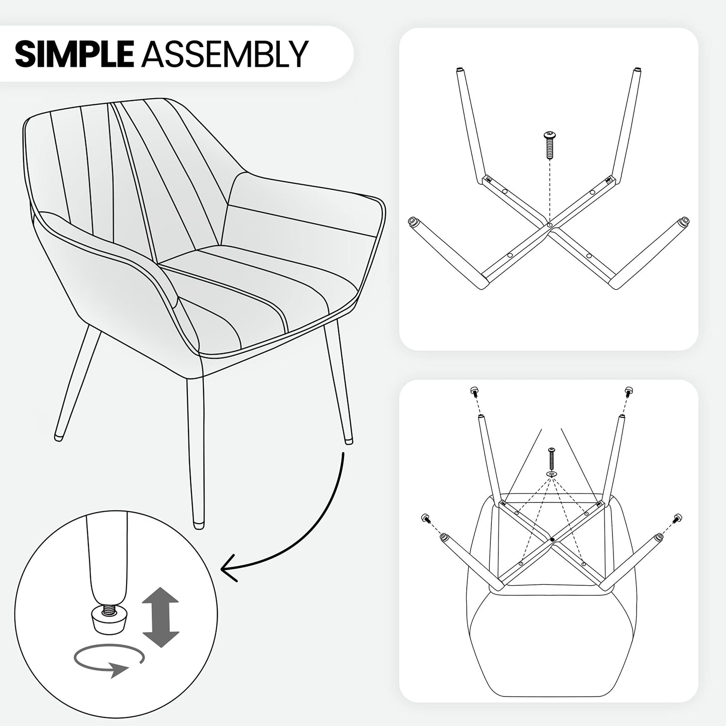 Yaheetech Velvet Tufted Vanity Chair, Modern Armchair with Flared Wide Arms and Metal Legs, Angled Back for Make up Room/Living Room/Bedroom, Dark Gray
