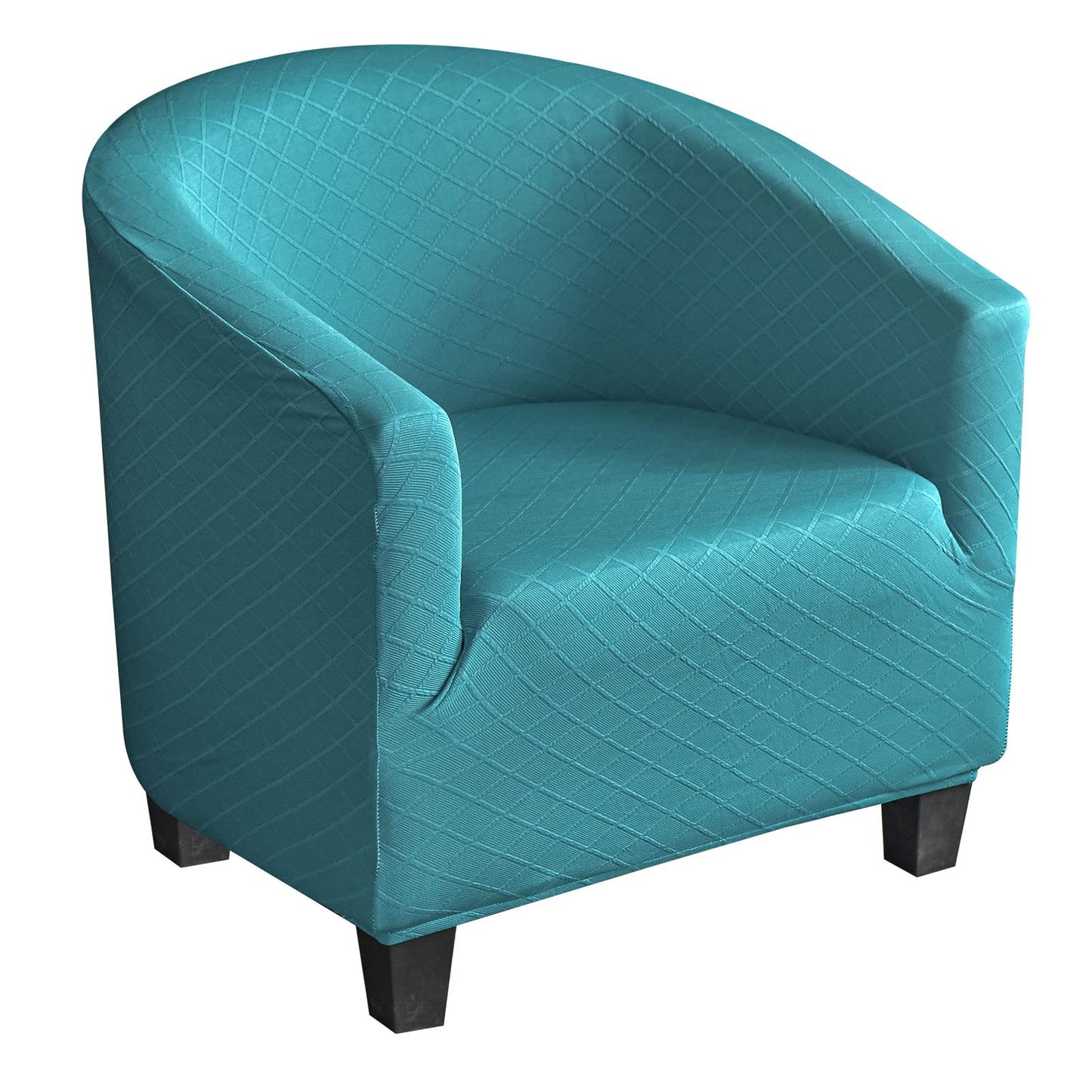 Mingfuxin Velvet Tub Chair Slipcover, High Stretch Club Chair Covers Washable Armchair Sofa Couch Covers Slipcovers Furniture Protectors for Dining Living Room Office(Gray, Velvet)