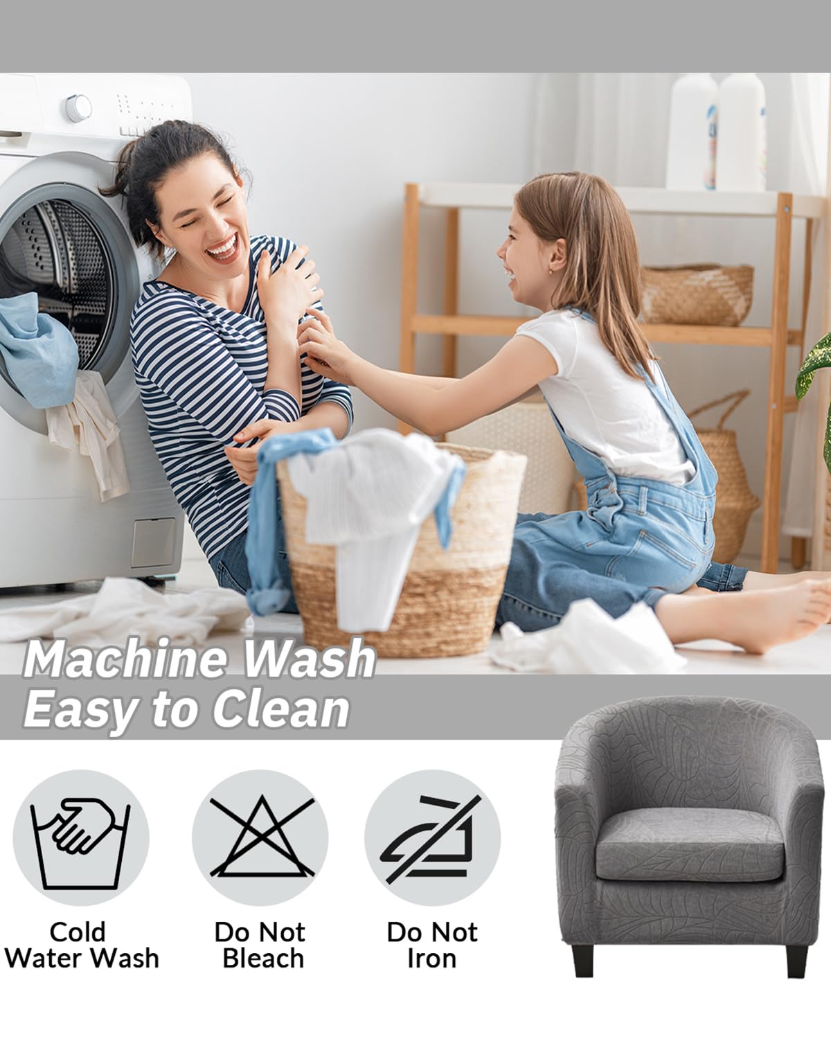 Highdi Tub Chair Cover 2 Piece, Jacquard Bucket Chair Covers Armchair Cover Club Armchair Slipcovers with Seat Cover | Stretch Removable Furniture Protector | Office Bar Reception -Green