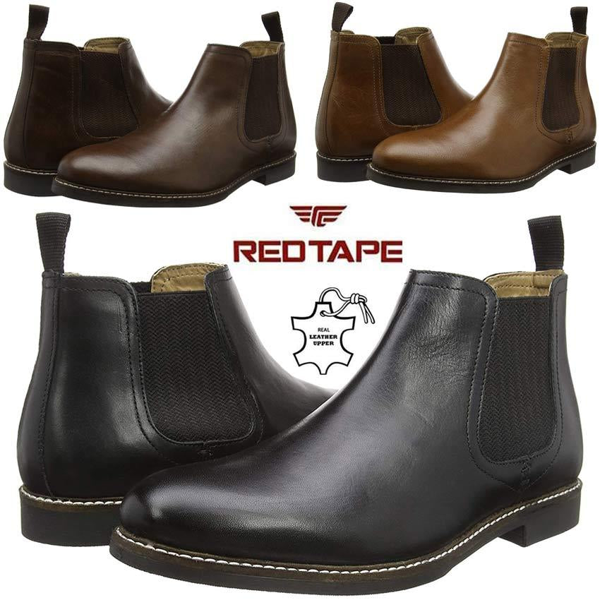 Mens Leather Chelsea Boots Work Ankle Biker Smart Formal Boots Office Shoes Size