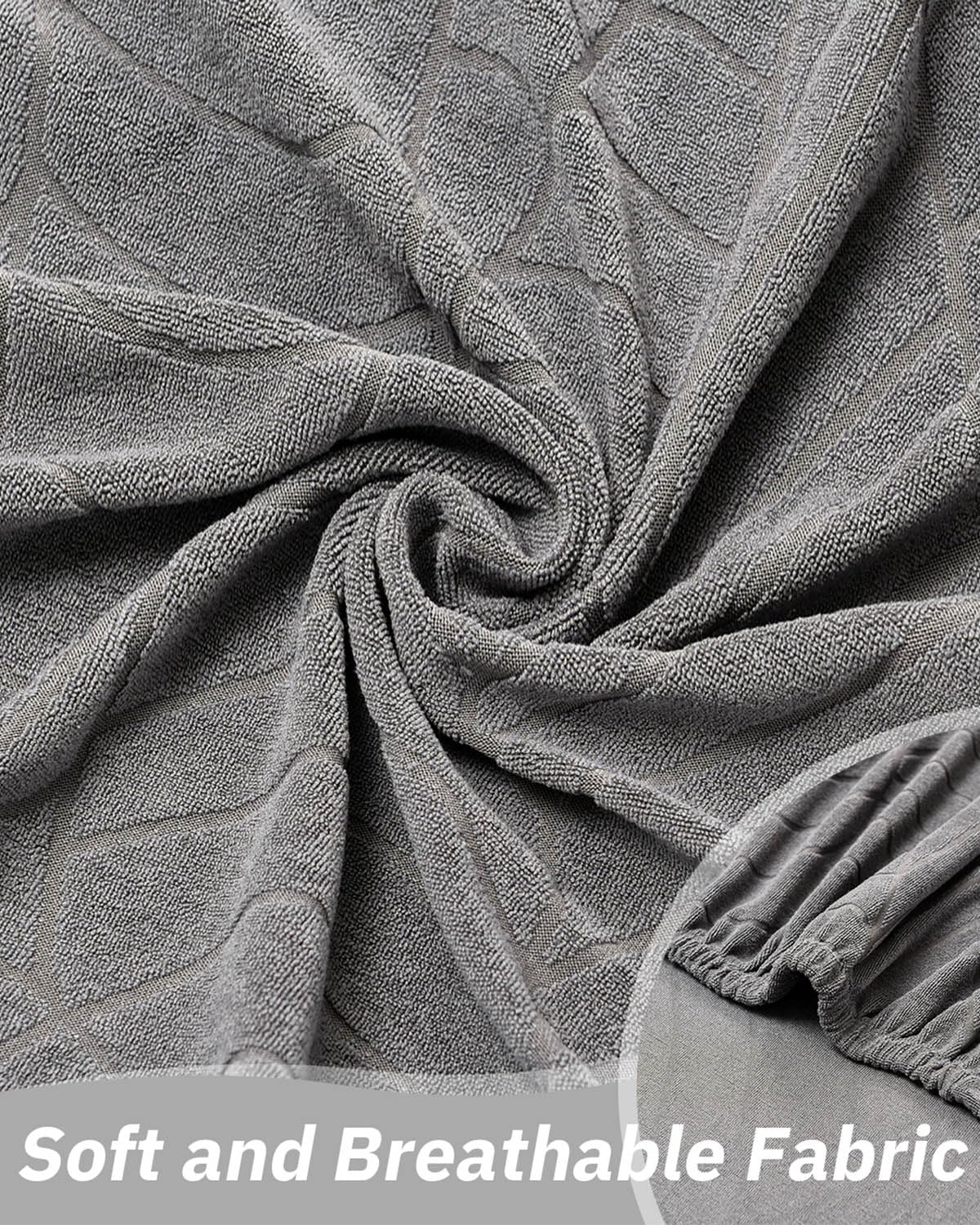 Highdi Tub Chair Cover 2 Piece, Jacquard Bucket Chair Covers Armchair Cover Club Armchair Slipcovers with Seat Cover | Stretch Removable Furniture Protector | Office Bar Reception -Green