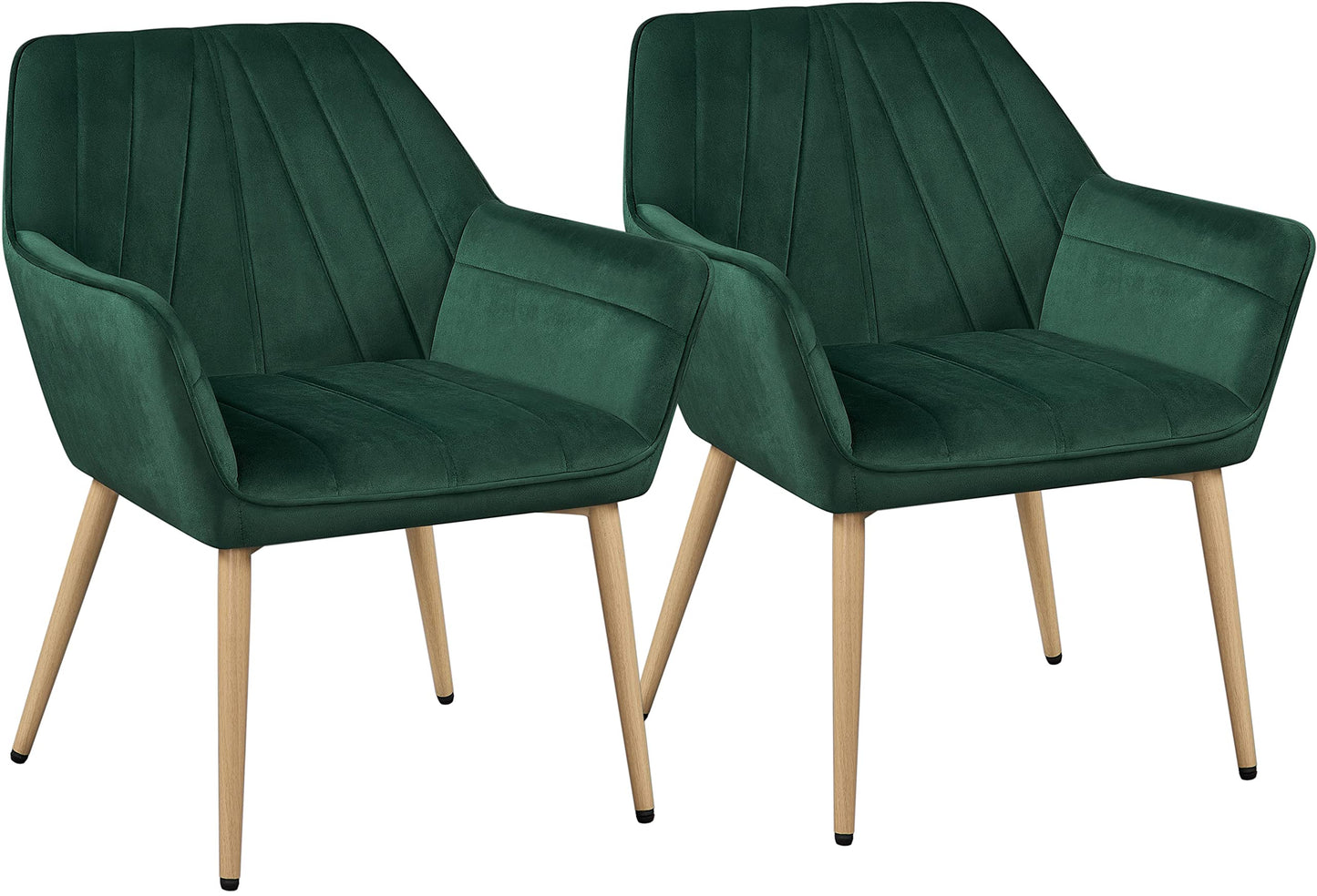 Yaheetech Velvet Tufted Vanity Chair, Modern Armchair with Flared Wide Arms and Metal Legs, Angled Back for Make up Room/Living Room/Bedroom, Dark Gray