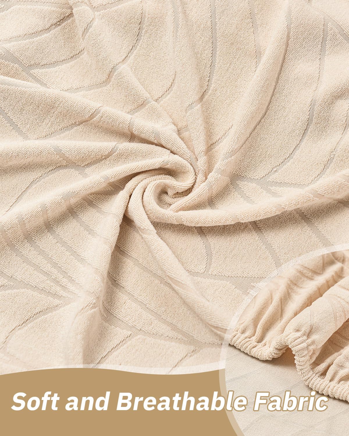 Highdi Tub Chair Cover 2 Piece, Jacquard Bucket Chair Covers Armchair Cover Club Armchair Slipcovers with Seat Cover | Stretch Removable Furniture Protector | Office Bar Reception -Green