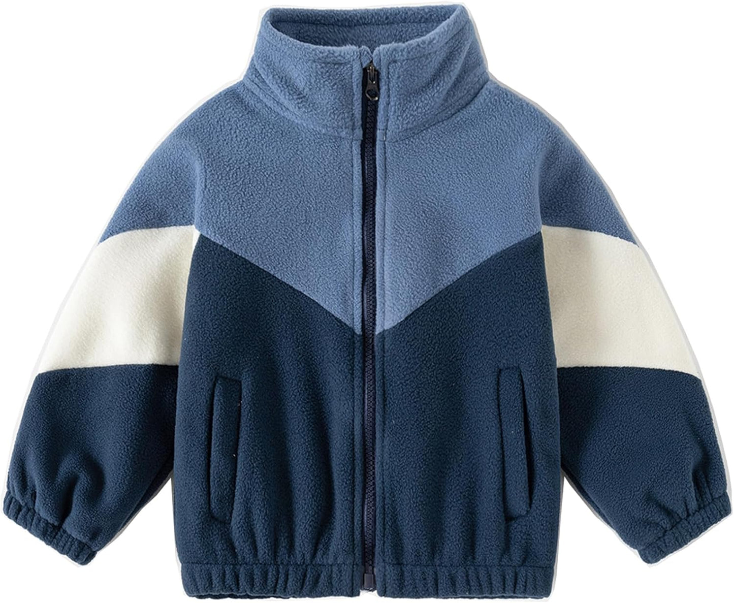 Toddler Boys Fleece Jacket Spring Fall Lightweight Coat Printed Full Zipper Outerwear