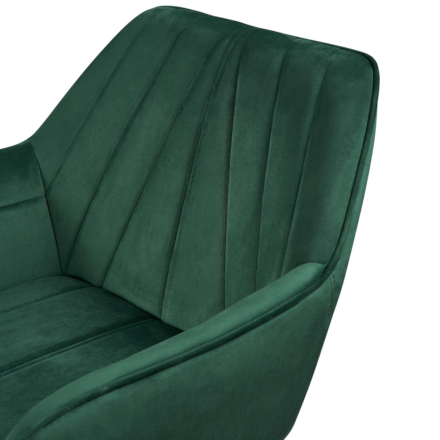 Yaheetech Velvet Tufted Vanity Chair, Modern Armchair with Flared Wide Arms and Metal Legs, Angled Back for Make up Room/Living Room/Bedroom, Dark Gray