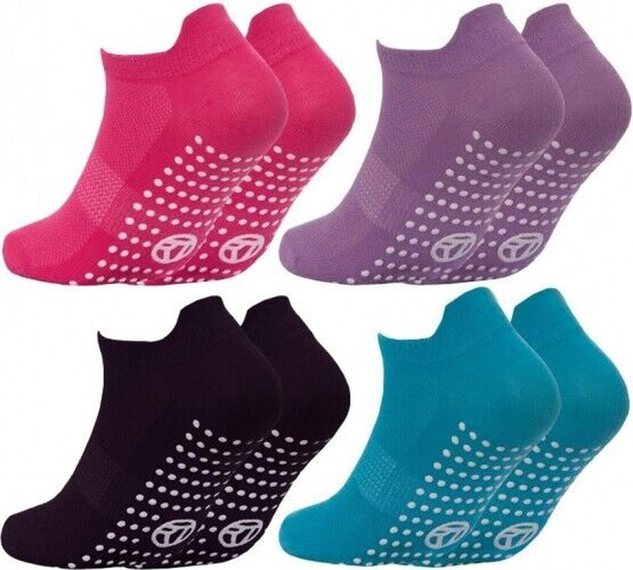 3 Pairs Ladies or Mens Sport Gym Yoga Non Slip Gripper Sole Trainer Liner Socks