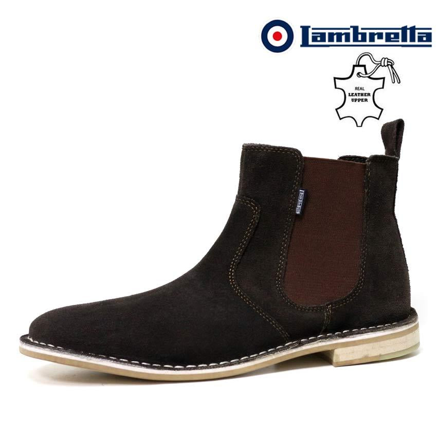 Mens Leather Chelsea Boots New Smart Formal Desert Suede Ankle Boots Shoes Size