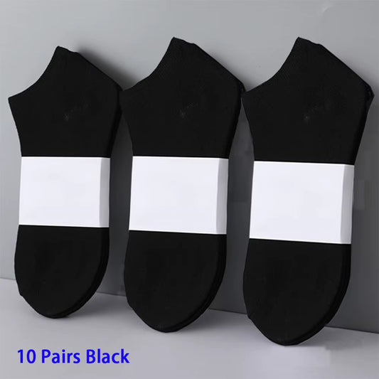 5/6/7/10 Pairs Women/Men Boat Socks Invisible Low Cut Silicone Non-Slip Summer No-Show Ankle Socks Solid Color Casual Breathable
